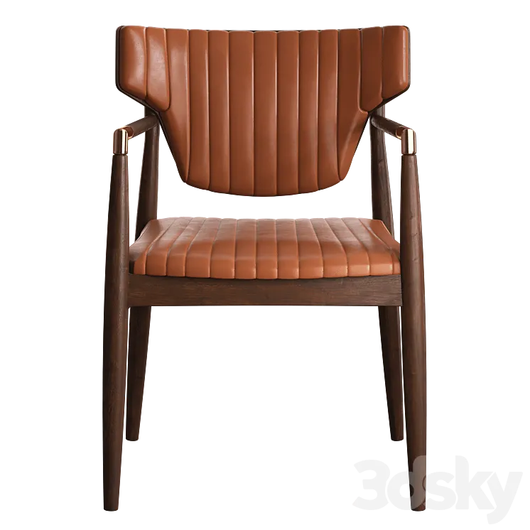 Leather Dining Armchair 3DS Max Model