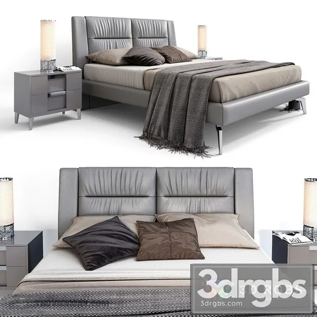 Leather Modern Bed 3dsmax Download