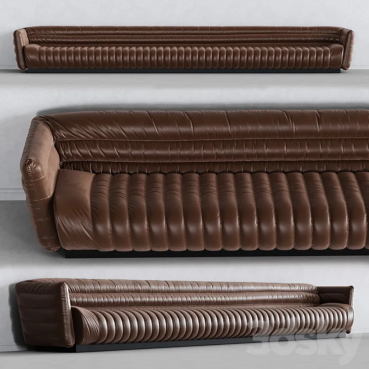 Leather sofa 01 3DS Max