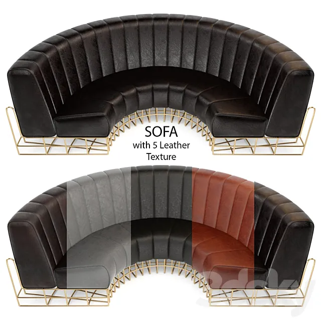 Leather Sofa 3DSMax File