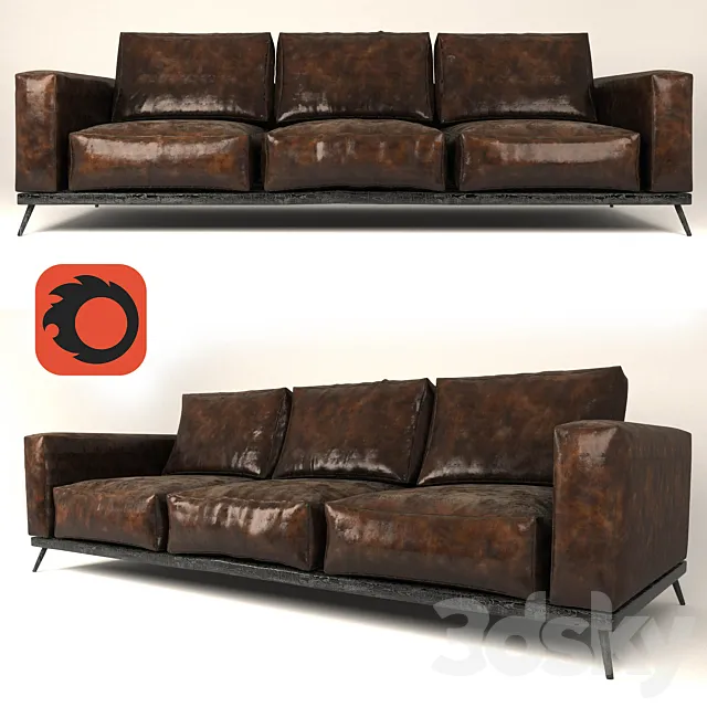 Leather sofa 3DSMax File