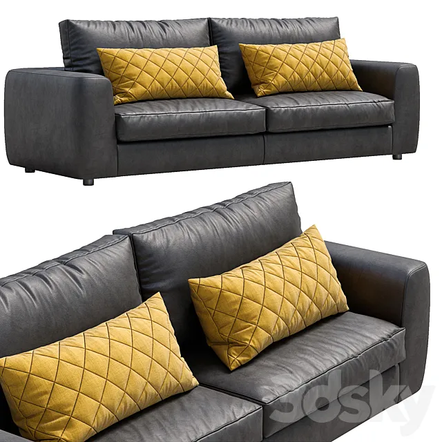Leather sofa Alameda9 1 3DSMax File