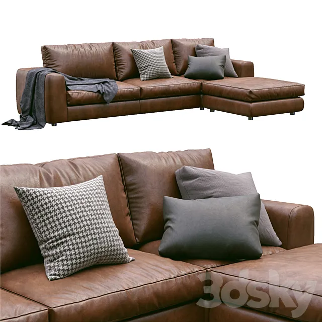Leather sofa Alameda9 6 3ds Max