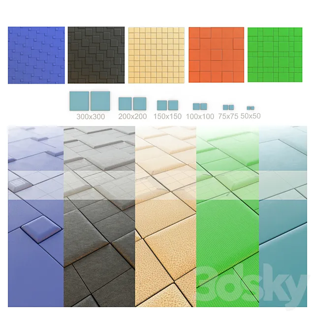 Leather tiles 3DSMax File