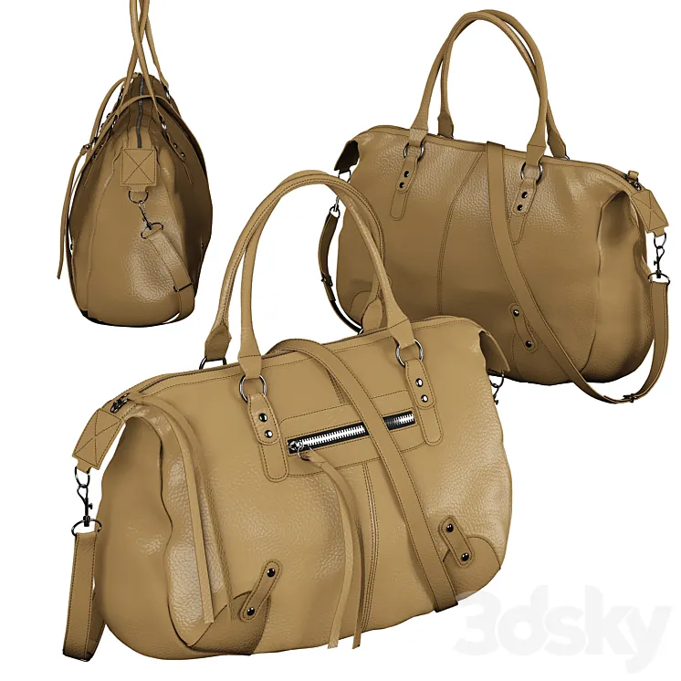 Leather woman bag 3DS Max