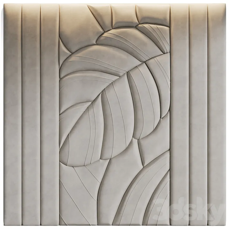 Leaves soft wall panels 3DS Max
