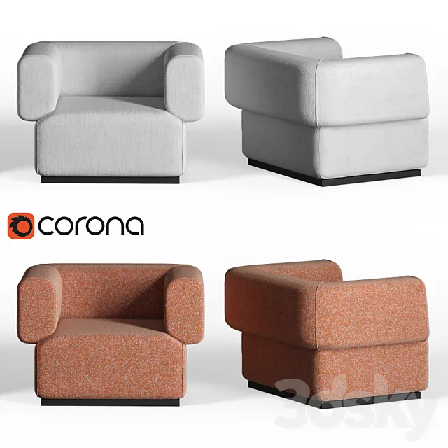Lebom HUG | Armchair 3ds Max