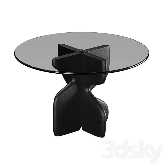 Lechuza Round Dining Table (Crate & Barrel) 3DS Max Model