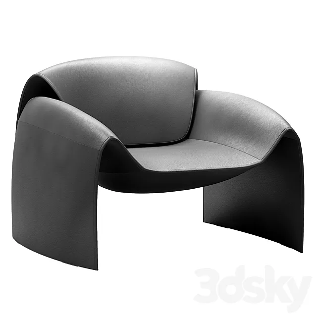 Leclub armchair 3ds Max