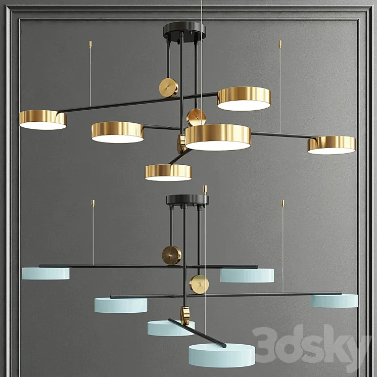 Led ceiling chandelier 3DS Max