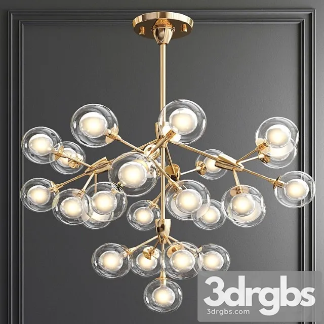 Led clear crystal ball chandelier