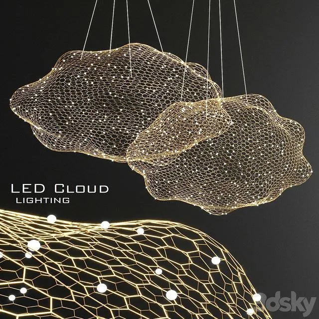 LED Cloud Chandelier 3dsMax Model