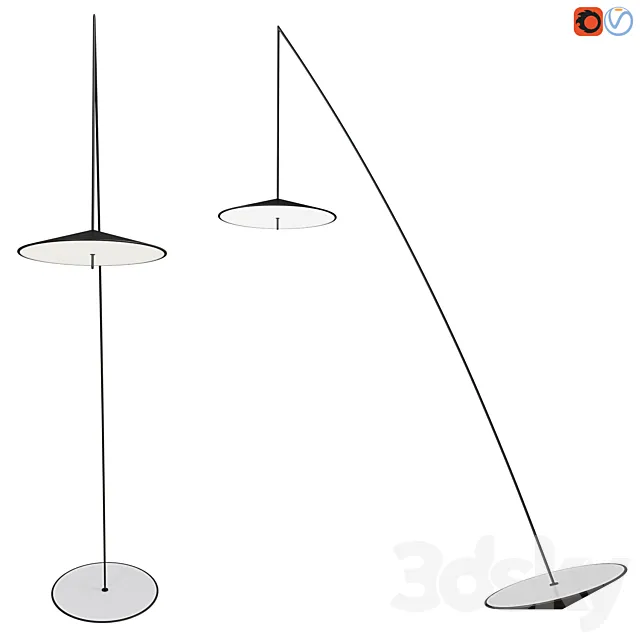 LED floor lamp MAUNO Lampatron 3DS Max Model