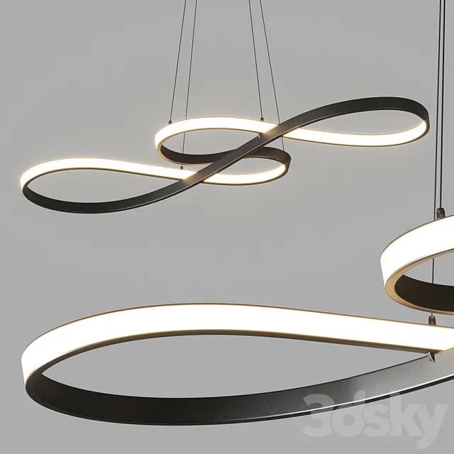 LED Pendant Light 75cm Acrylic Dimmable 3dsMax Model