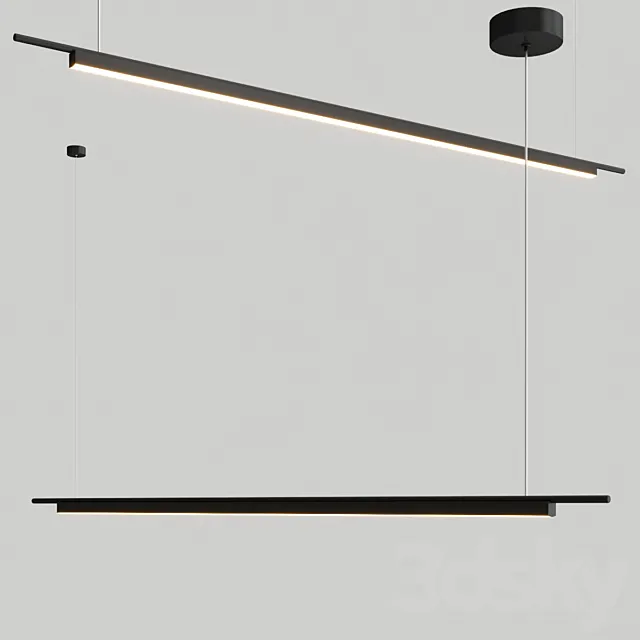 LED pendant light Bar Coln 3DS Max Model
