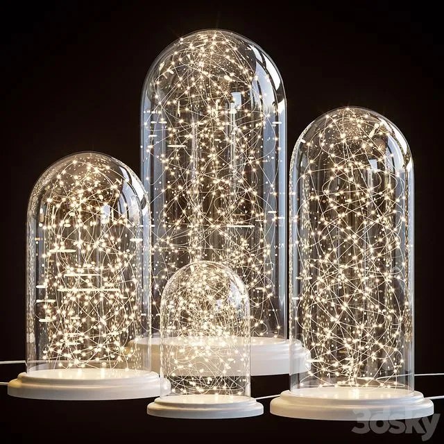 LED table lamps Nordic modern wood table lamp bedroom 3dsMax Model