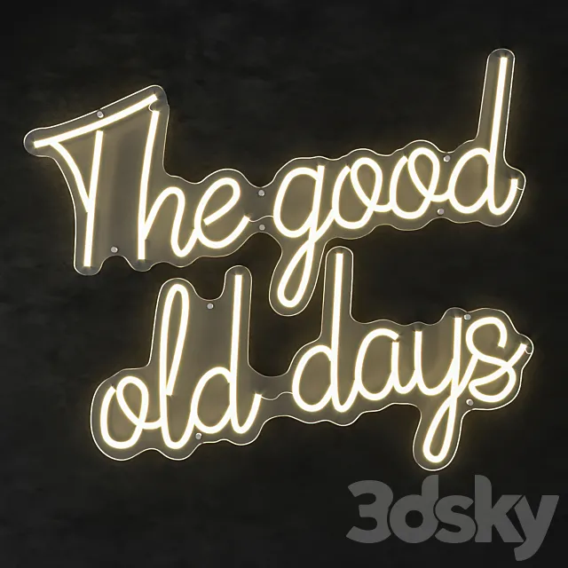 LED text the good old days eichholtz 3DS Max Model