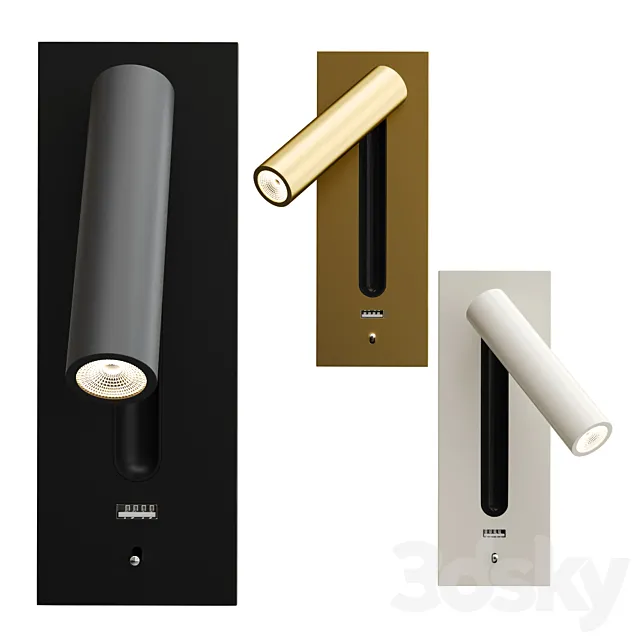 LED wall lamp 3ds Max