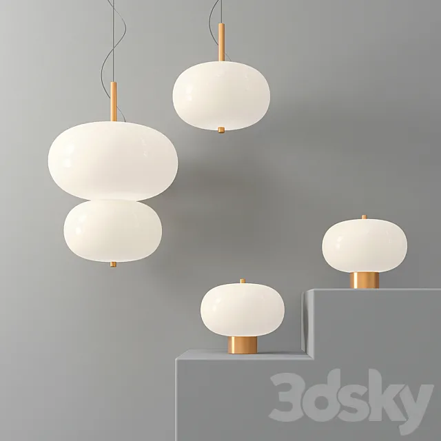 Led White Glass Pendant 3DS Max Model