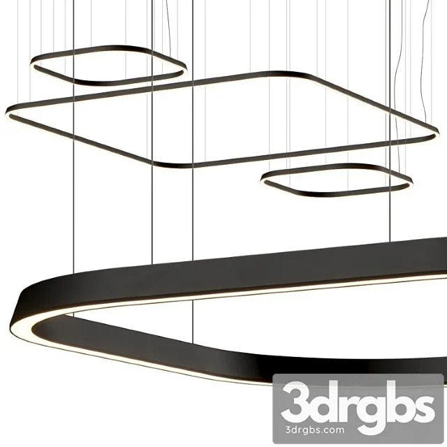 Leds c4 geometric square pendant lamps