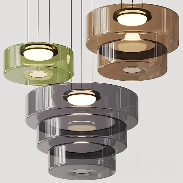 Leds C4 Strata Pendant Lamps 3ds Max