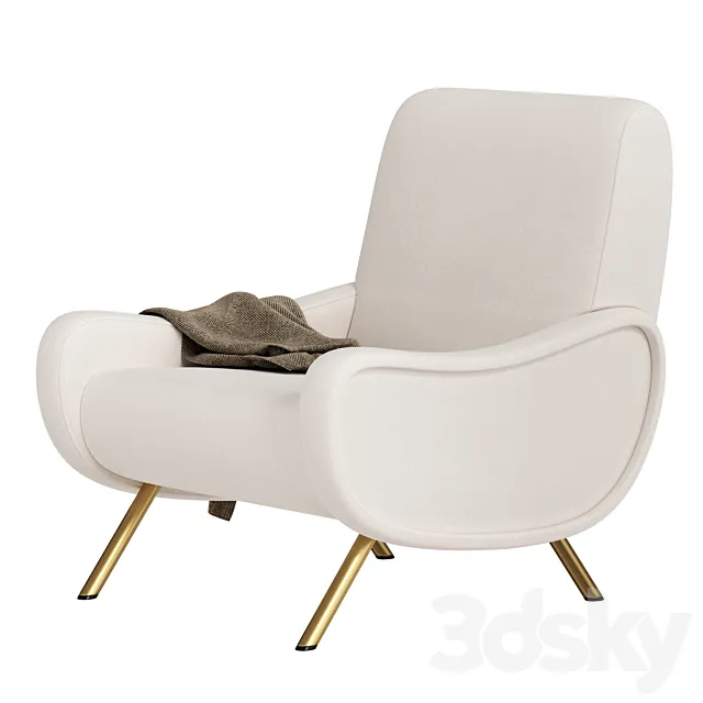 ledy armchair by marco zanuso 3ds Max