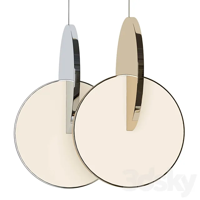 LEE BROOM ECLIPSE PENDANT GOLD _ CHROME 3DSMax File