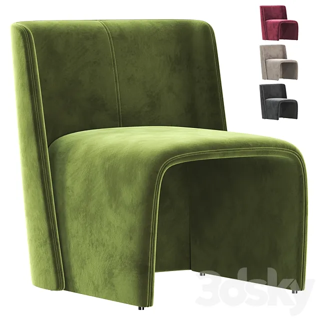 LEGACY Velvet armchair 3DS Max Model