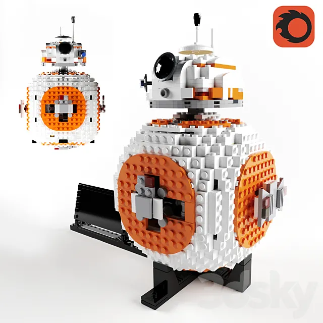 Lego BB-8 3DS Max Model