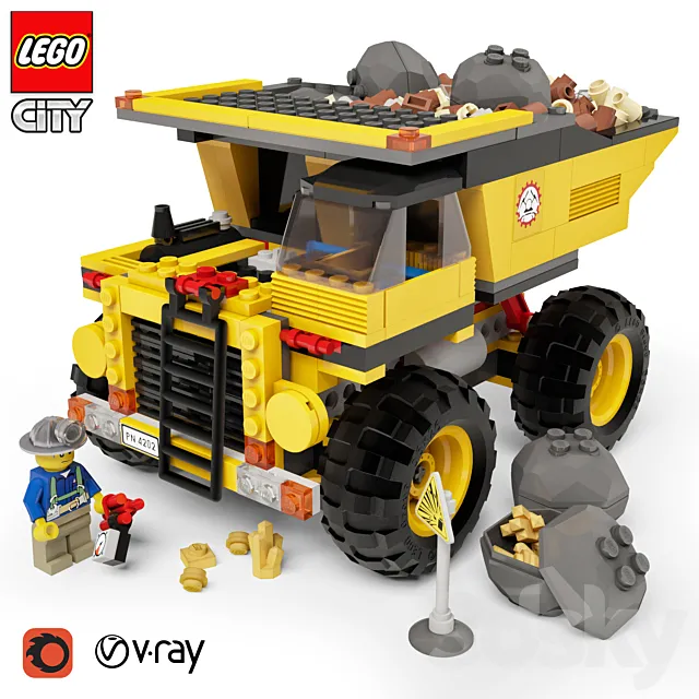 LEGO – Mining Truck №4202 3DS Max Model