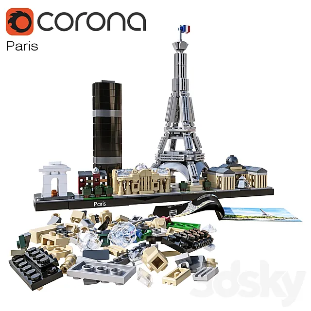 LEGO Paris # 21044 3ds Max