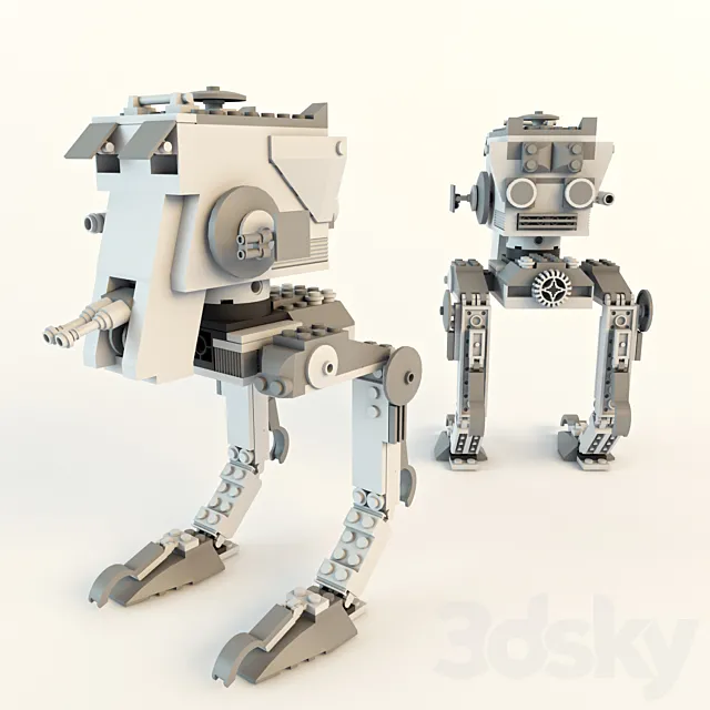 LEGO Star Wars AT-ST 3DS Max Model