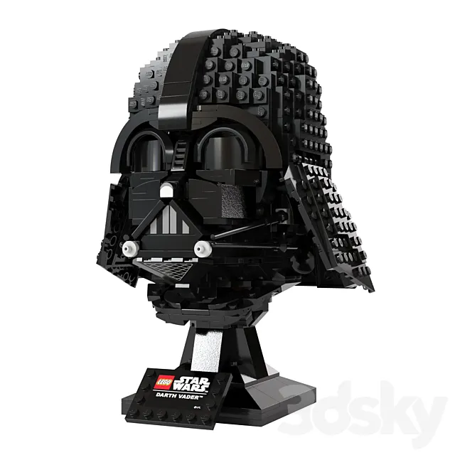 Lego Star Wars Helmet Darth Vader 3ds Max