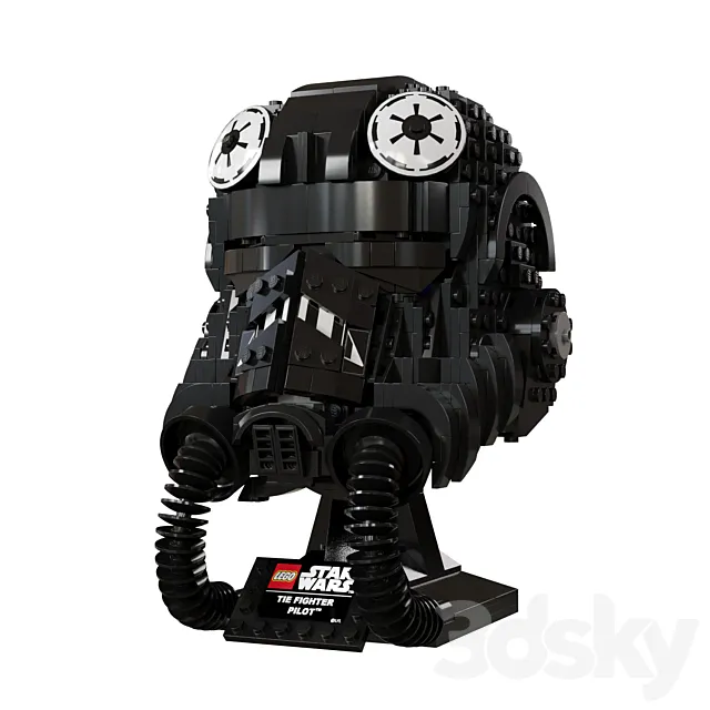 Lego Star Wars Helmet TIE Fighter Pilot 3ds Max