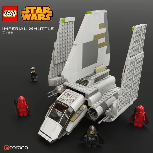 LEGO SW Imperial Shuttle 3dsMax Model