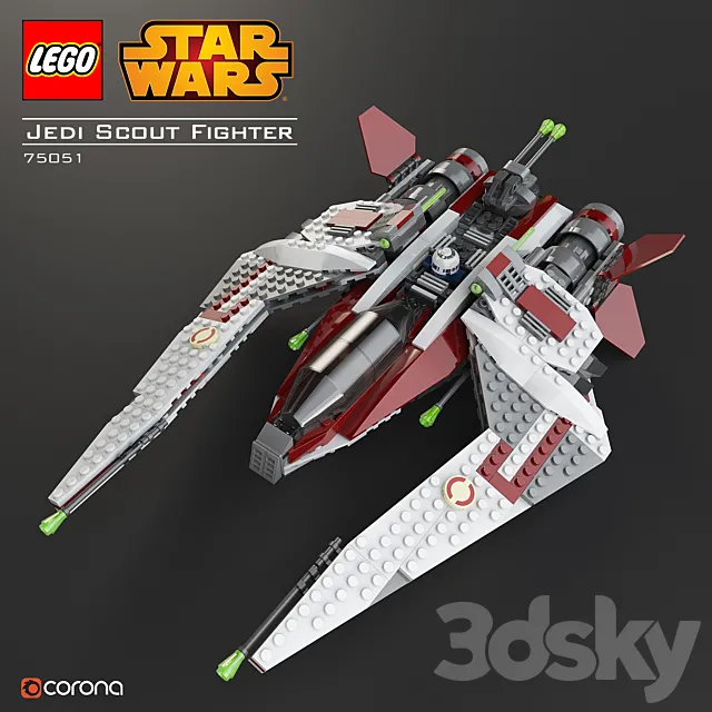 LEGO SW Jedi Scout Fighter 3DSMax File