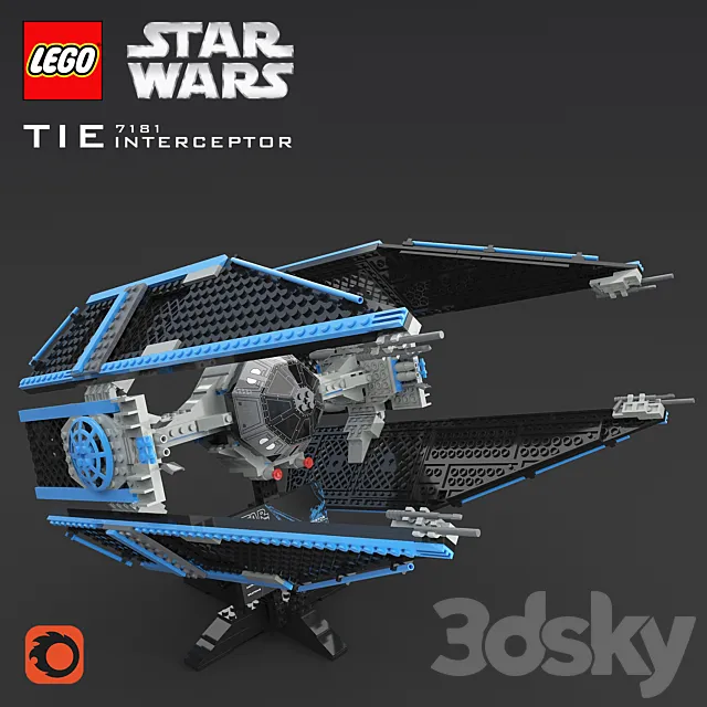 LEGO SW Tie Interceptor 3DSMax File