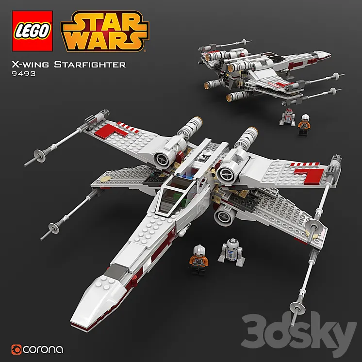 LEGO SW X – Wing Starfighter 3DS Max