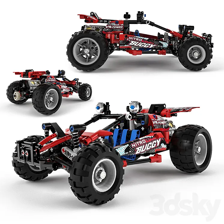Lego Technic Buggy 3DS Max