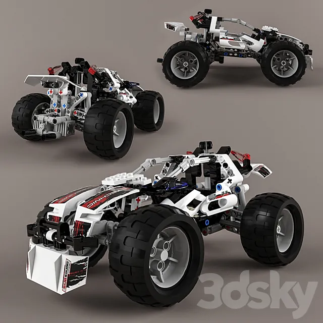 Lego Technic Quad-Bike Alternative Model 3DSMax File