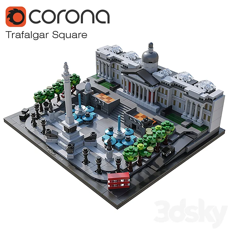 LEGO Trafalgar Square # 21045 3DS Max