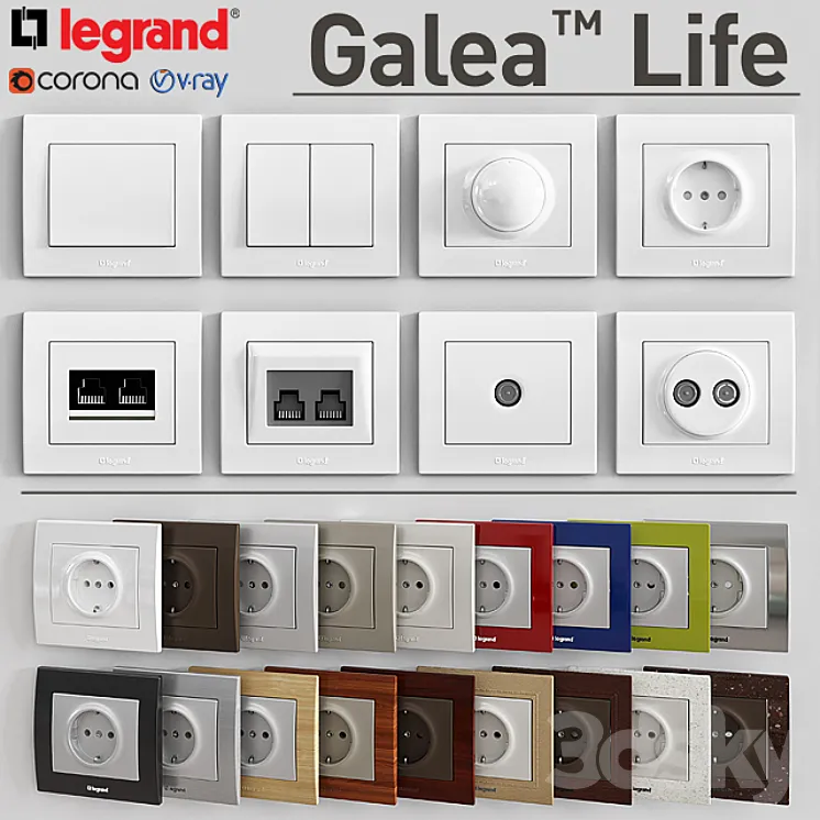 LEGRAND Galea Life (1) 3DS Max