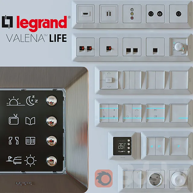 Legrand Valena Life 3ds Max