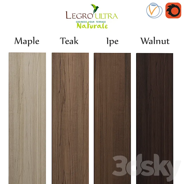 Legro Ultra Natural slip decking 3DS Max Model