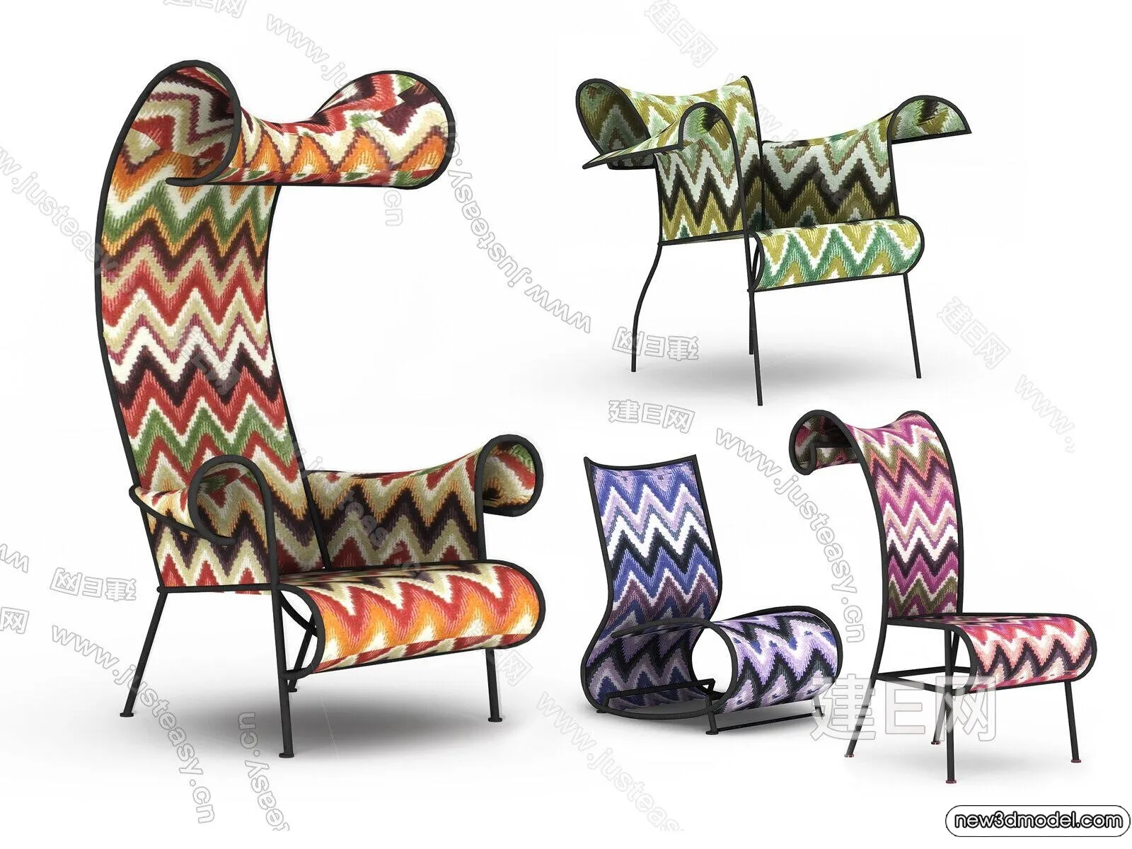 Leisure Chairs – 3D Furniture Models for Interior – 017