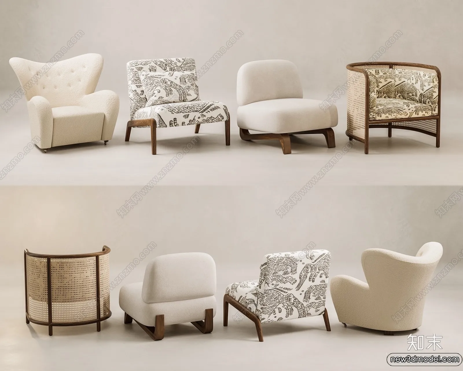 Leisure Chairs – 3D Furniture Models for Interior – 042