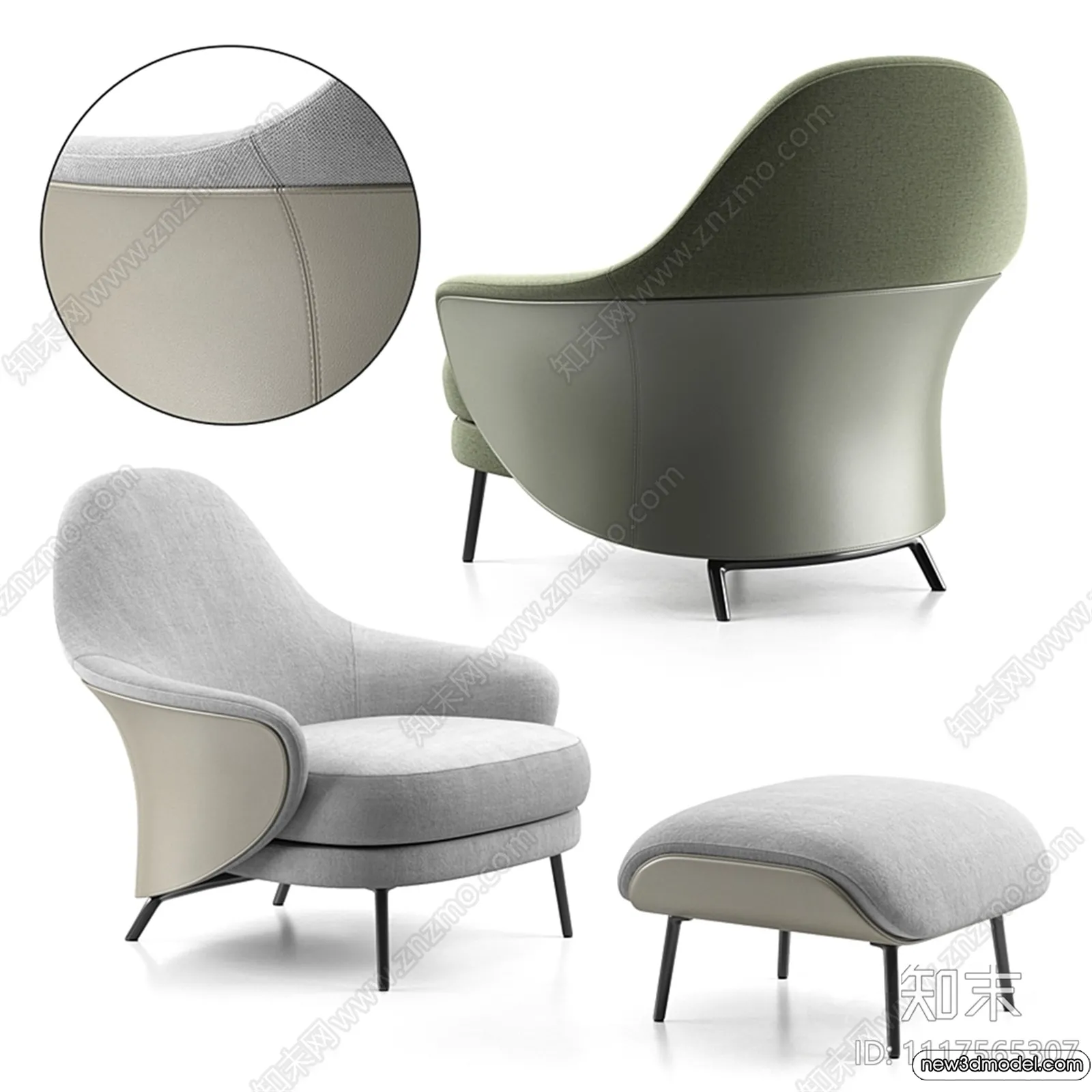 Leisure Chairs – 3D Furniture Models for Interior – 059