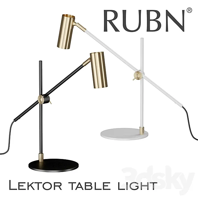 Lektor table light 3ds Max