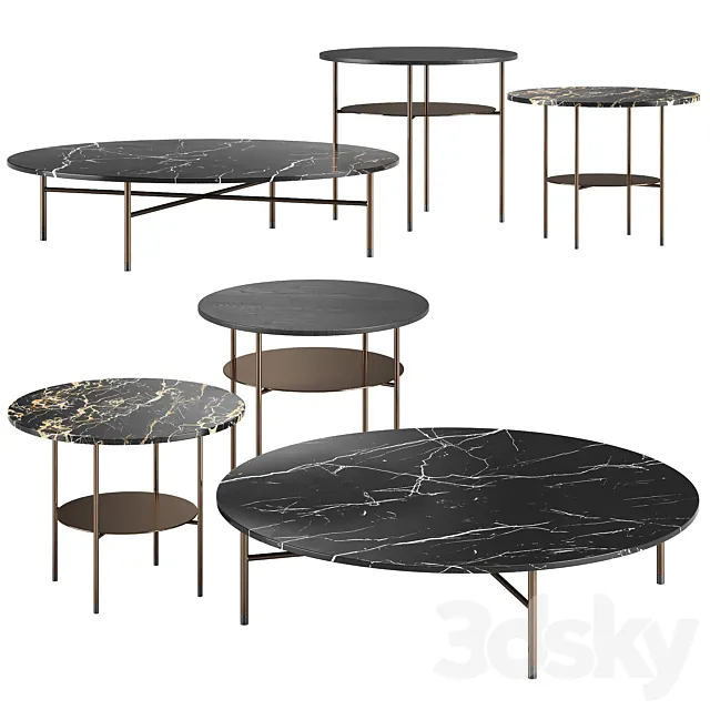 Lelong 23 Tables by Minotti 3DS Max Model