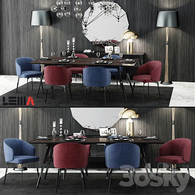 Lema BEA Table and Chair 3DSMax File